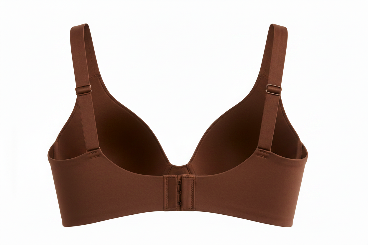 Nude bra recolored to brown